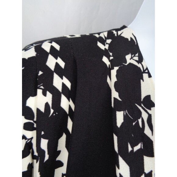 CAbi X Factory Mini Dress Size Small Black White Faux Wrap New - Picture 10 of 16